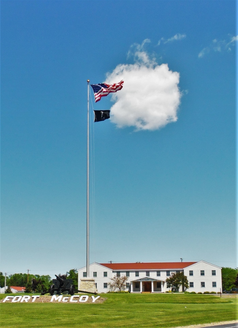 American Flag and Fort McCoy