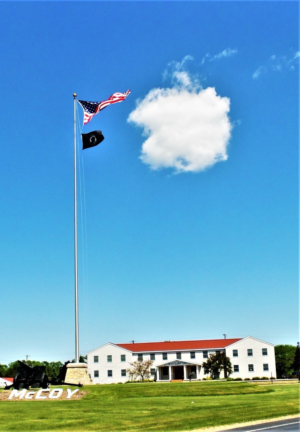 American Flag and Fort McCoy