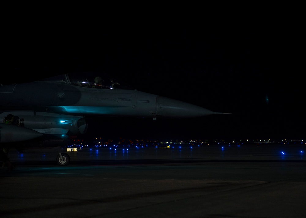 Nighttime on the flightline