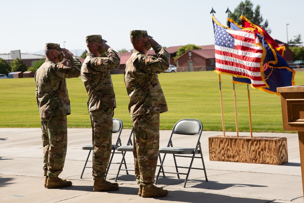 Utah National Guard Conducts Senior Enlisted Leader Change of Responsibility 07-07-2020