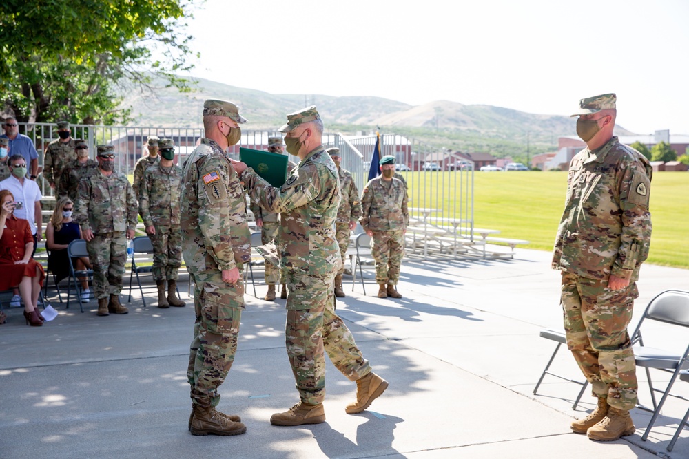 Utah National Guard Conducts Senior Enlisted Leader Change of Responsibility 07-07-2020