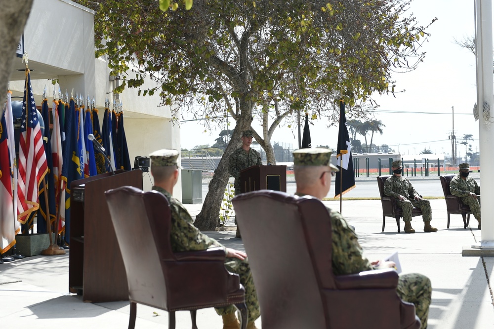 Naval Mobile Construction Battalion FOUR conducts Change of Command Ceremony