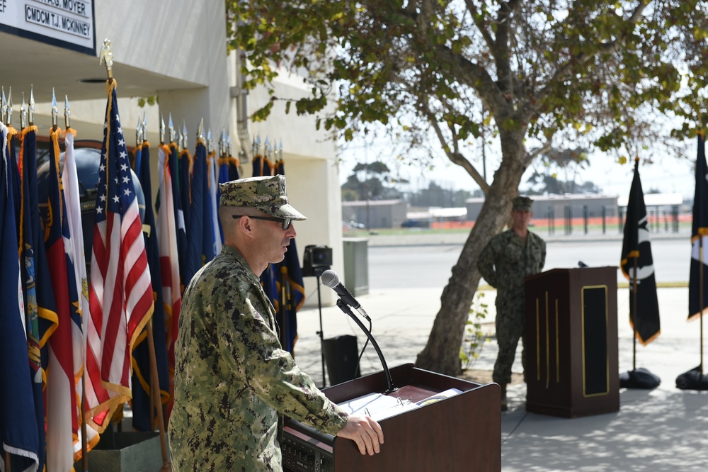 Naval Mobile Construction Battalion FOUR conducts Change of Command Ceremony