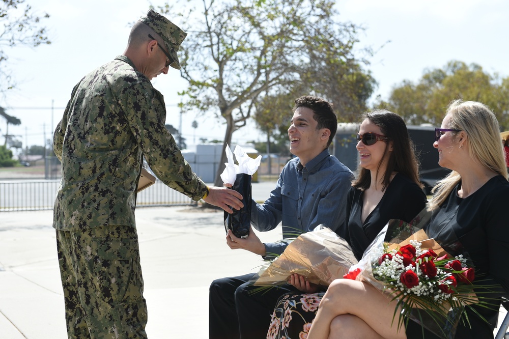 Naval Mobile Construction Battalion FOUR conducts Change of Command Ceremony