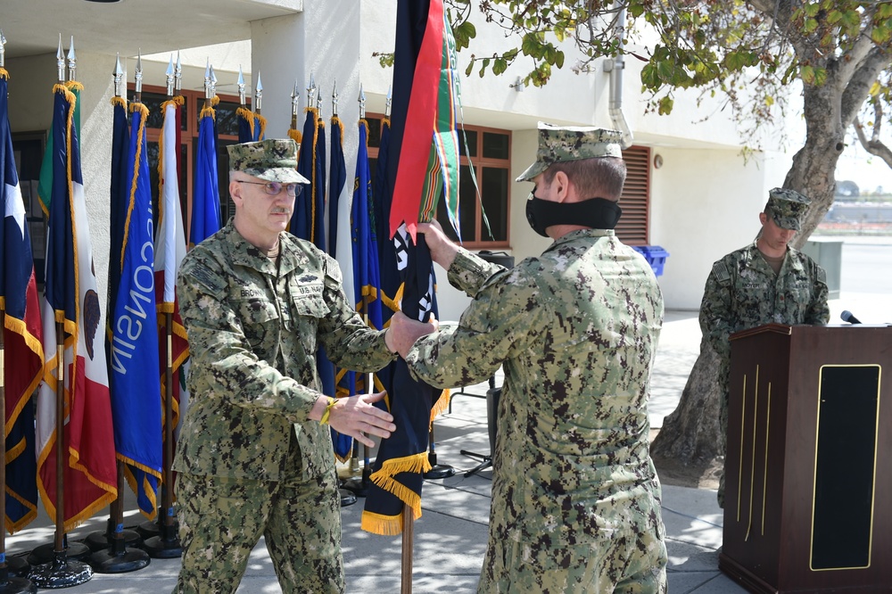 Naval Mobile Construction Battalion FOUR conducts Change of Command Ceremony