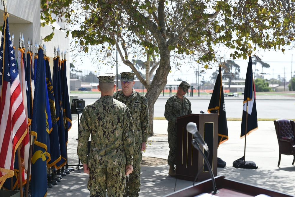 Naval Mobile Construction Battalion FOUR conducts Change of Command Ceremony