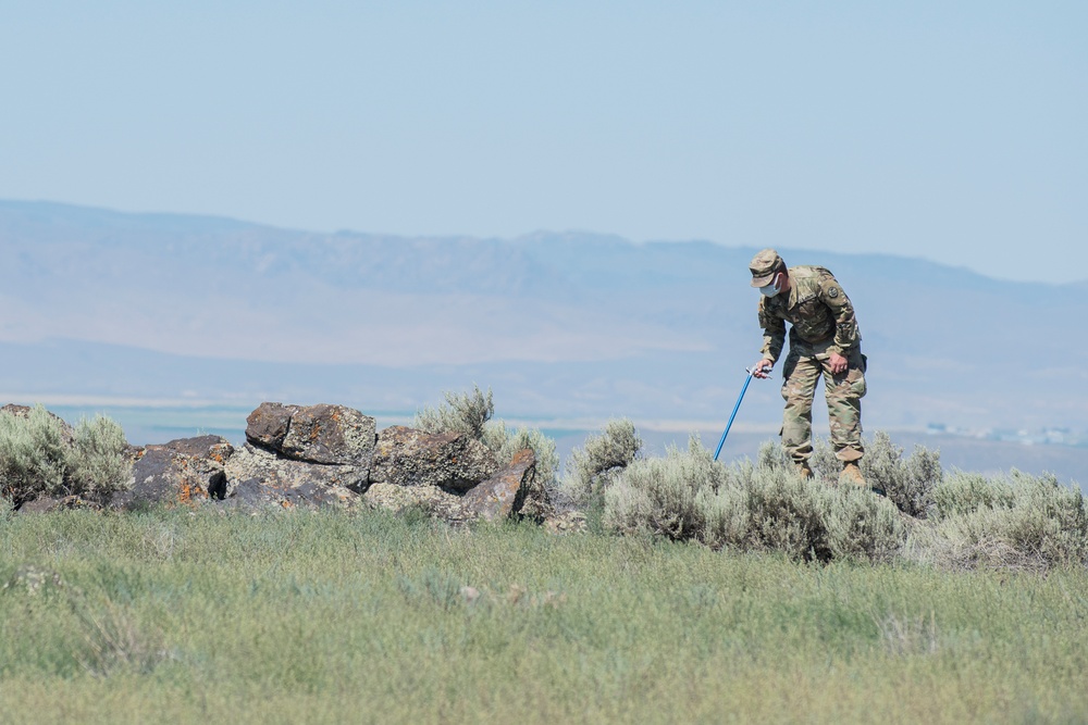 There’s a snake in my boot – Key military leaders assist with tagging and the study of rattlesnakes