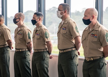 MCAS Iwakuni's Staff Sgt. York recieves a letter of appreciation from the city