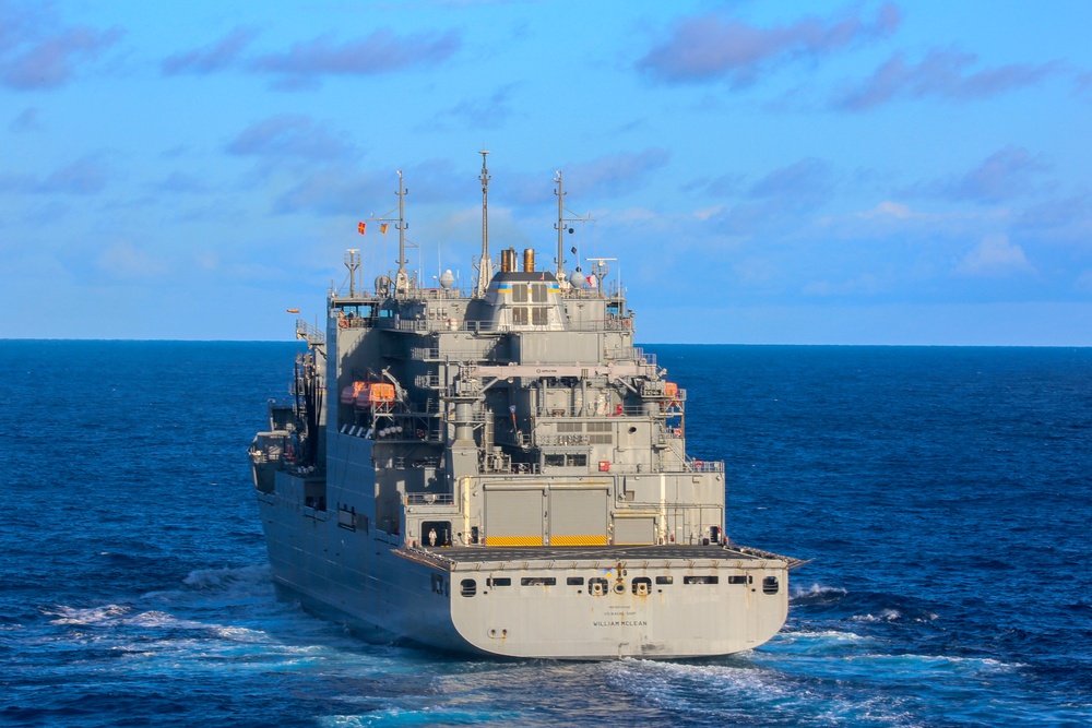 USS Bataan, USNS William McLean operate in Atlantic Ocean