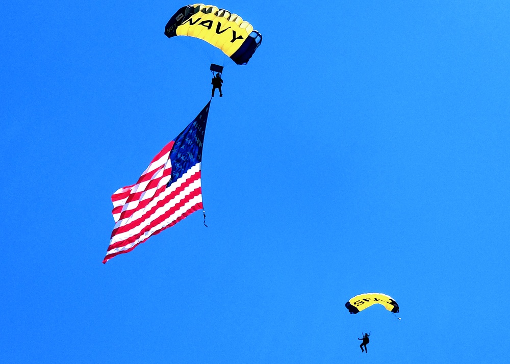 Leap Frogs parade the U.S. Flag during Independence Day