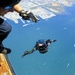 Navy Parachute Team departs aircraft