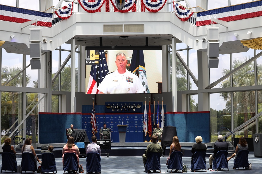 Naval Education and Training Command Holds Virtual Change of Command, Retirement Ceremony