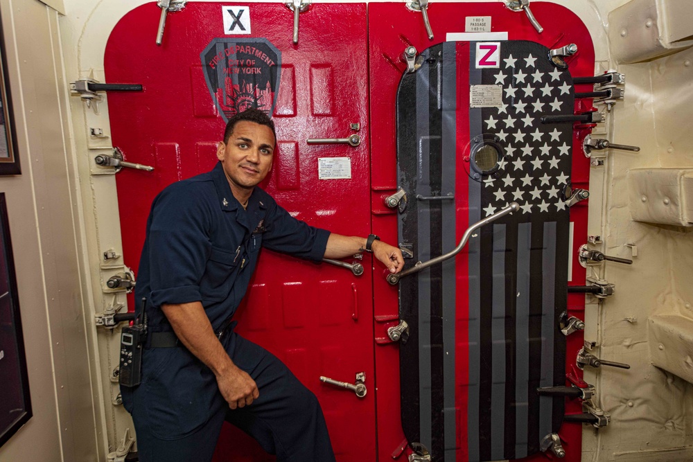 Sailor pose for environmental portraits