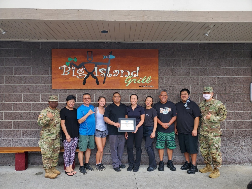 TF Hawaii Presents HING JTF Certificate of Appreciation