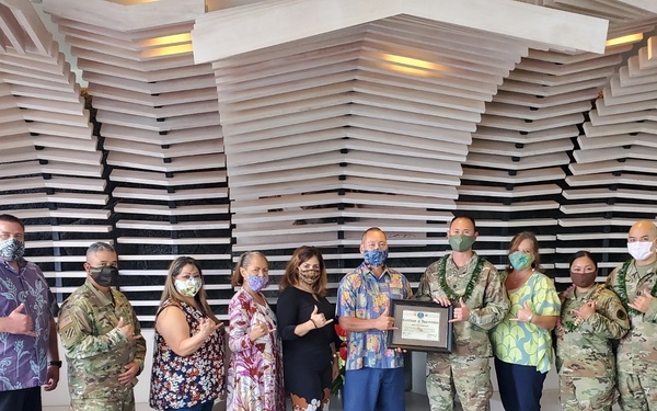TF Hawaii Presents HING JTF Certificate of Appreciation