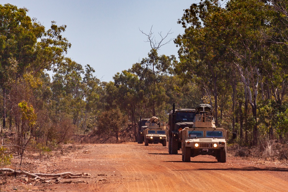 Motor transport Marines conduct field convoy training