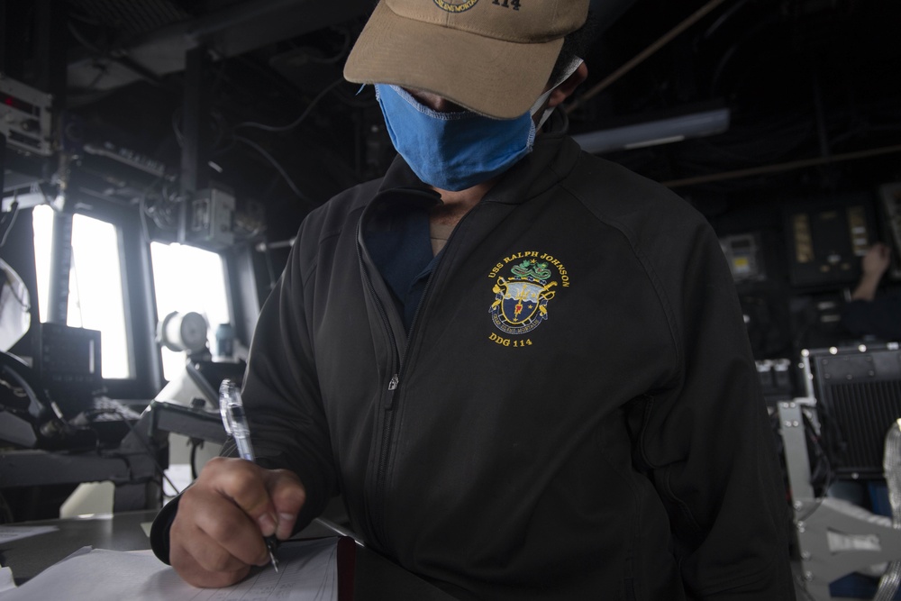 USS Ralph Johnson Conducts Maritime Security Operations