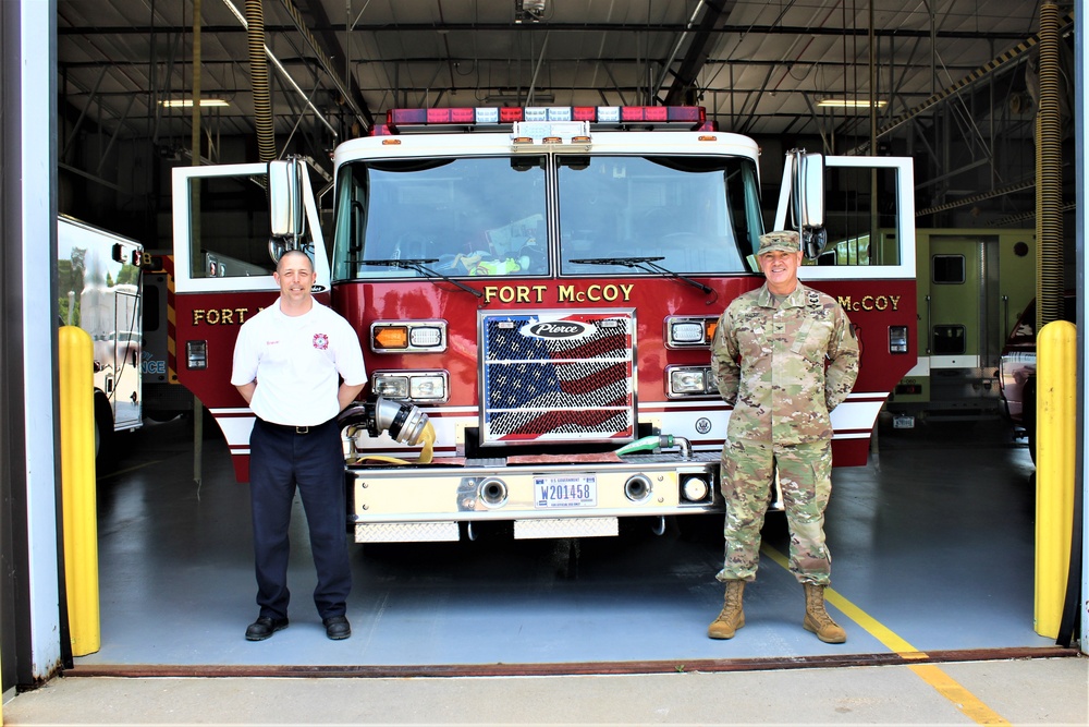 Fort McCoy Garrison commander visits post's Directorate of Emergency Services