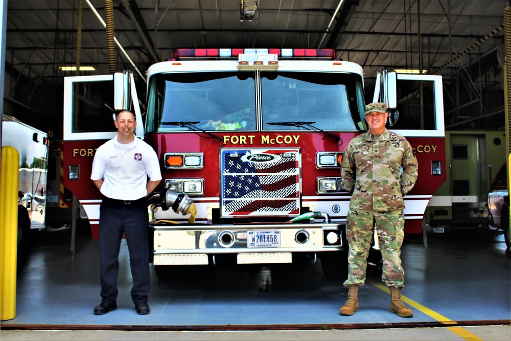 Fort McCoy Garrison commander visits post's Directorate of Emergency Services