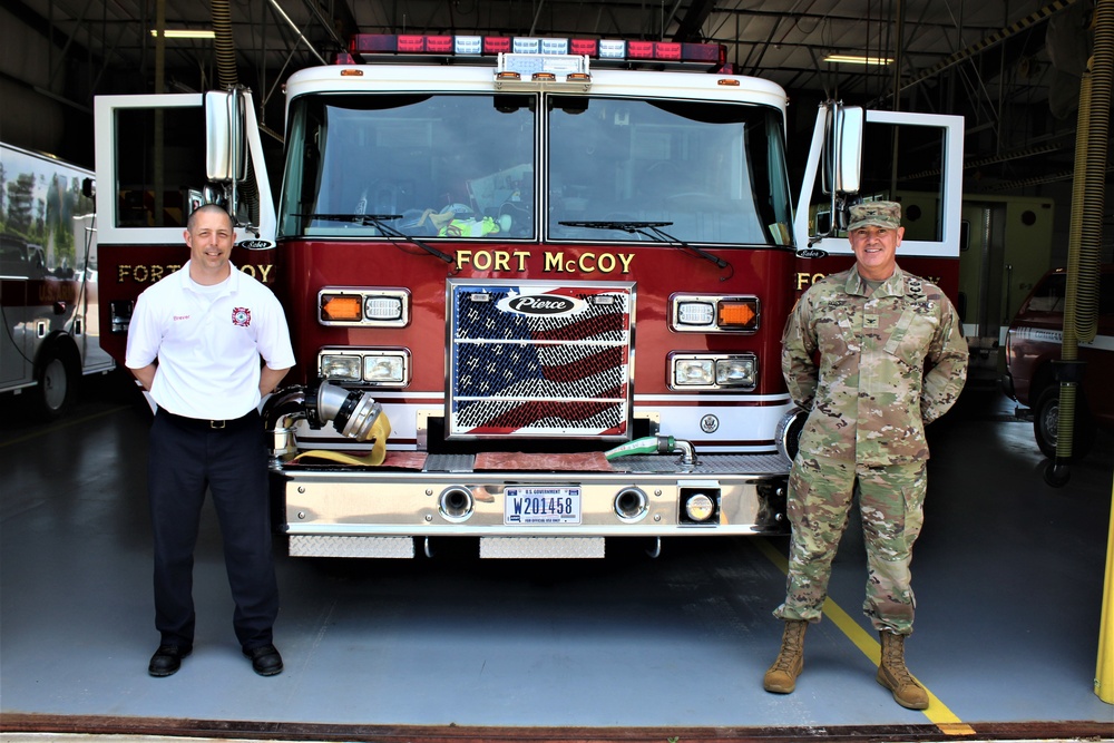 Fort McCoy Garrison commander visits post's Directorate of Emergency Services