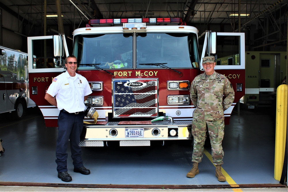 Fort McCoy Garrison commander visits post's Directorate of Emergency Services