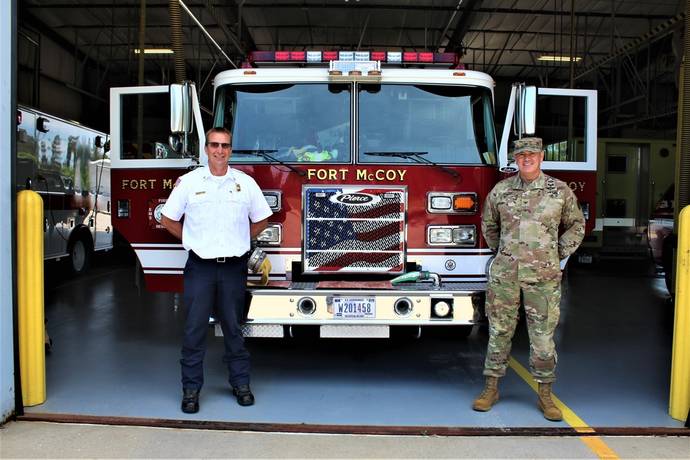 Fort McCoy Garrison commander visits post's Directorate of Emergency Services