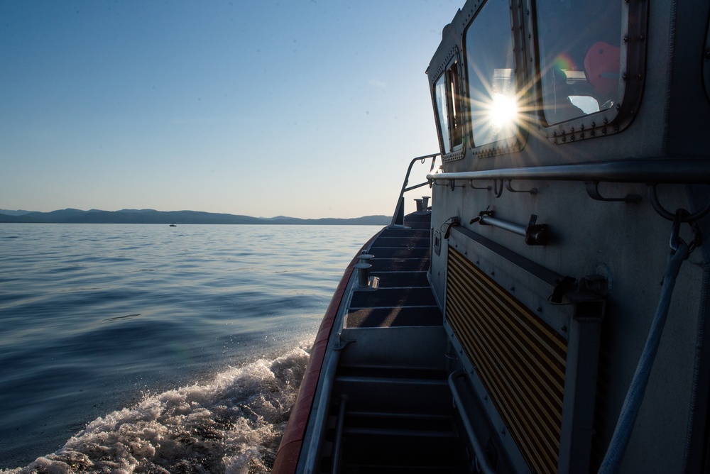 Coast Guard Response Boat Transits Lake Champlain