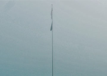 Fog, American Flag, and Fort McCoy