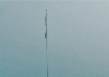 Fog, American Flag, and Fort McCoy