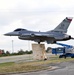 149th Gunfighters wash mounted F-16 static display