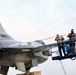 149th Gunfighters wash mounted F-16 static display