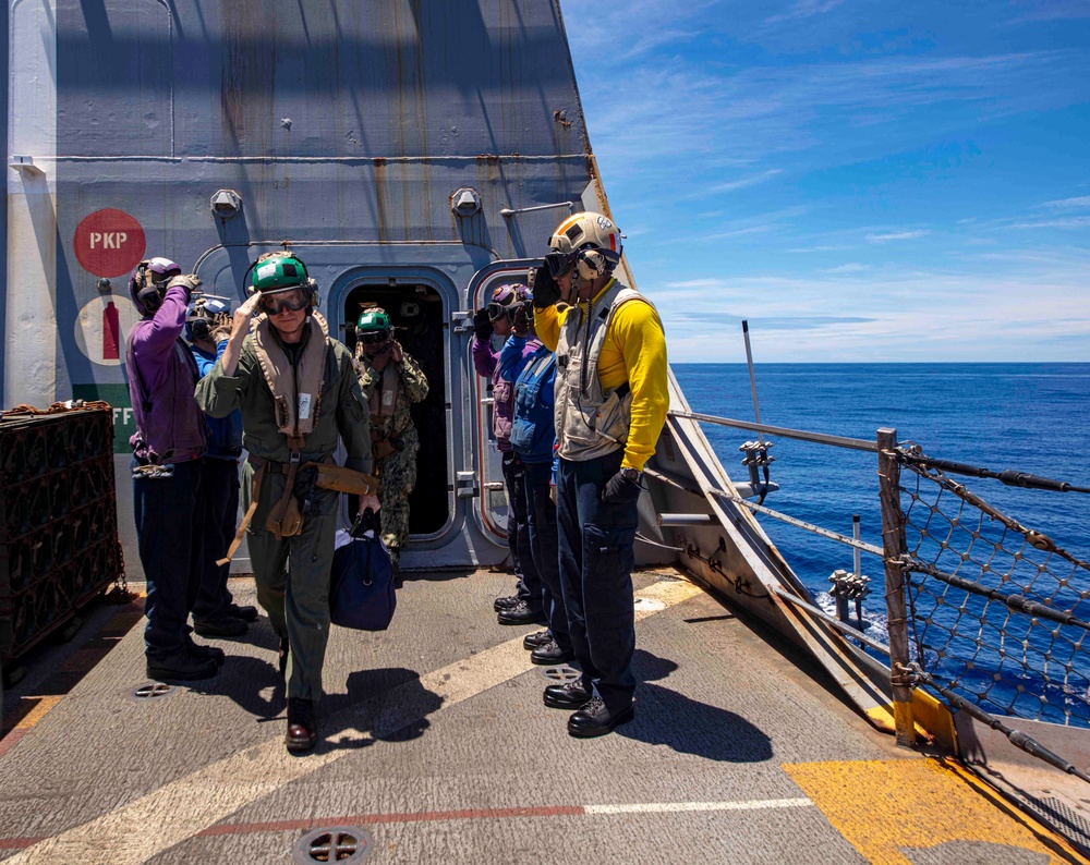 prospective PHIBRON 8 Commander tours the USS New York (LPD 21)