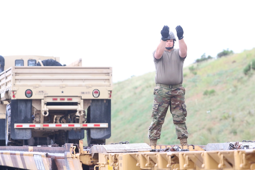 Tennessee National Guard prepares to move out.