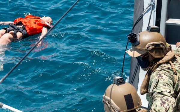 CTF 56 Mark VI Boats and HSC 26 Complete a Casualty Drill