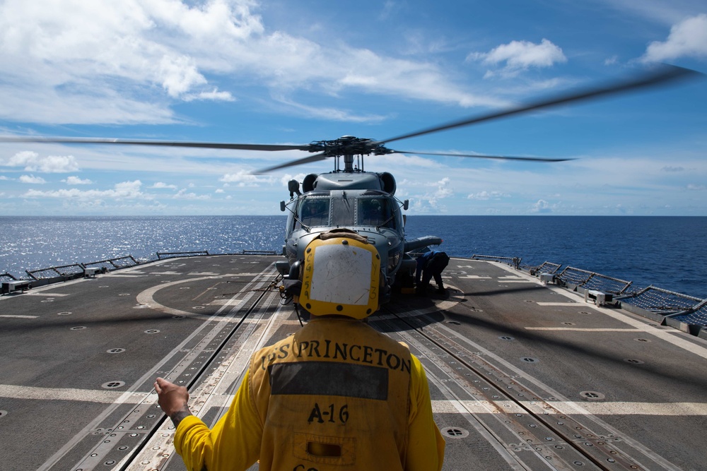 USS Princeton, HSM-73 conduct flight operations