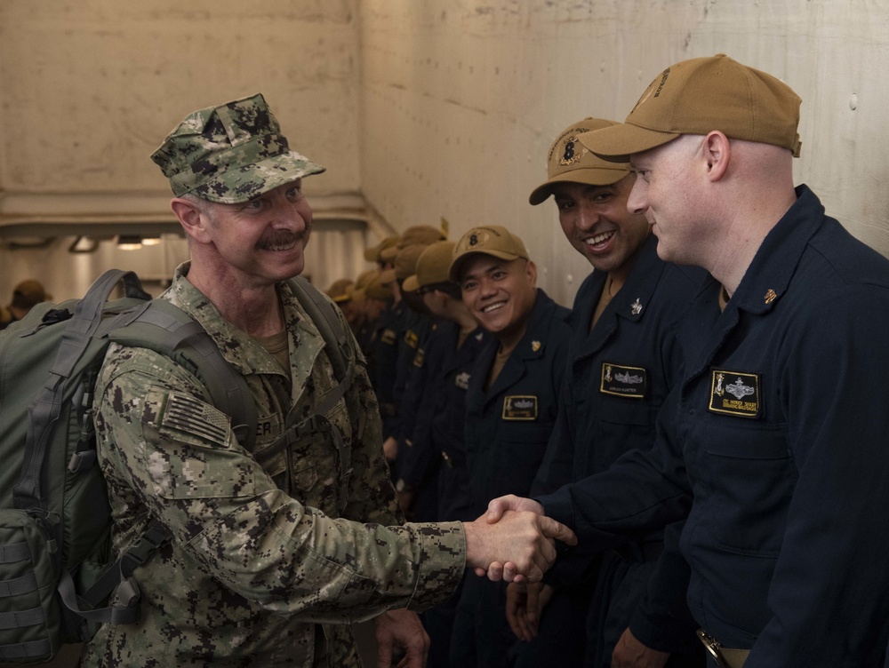 Amphibious Squadron 8 Change of Command Ceremony aboard USS Bataan (LHD 5)