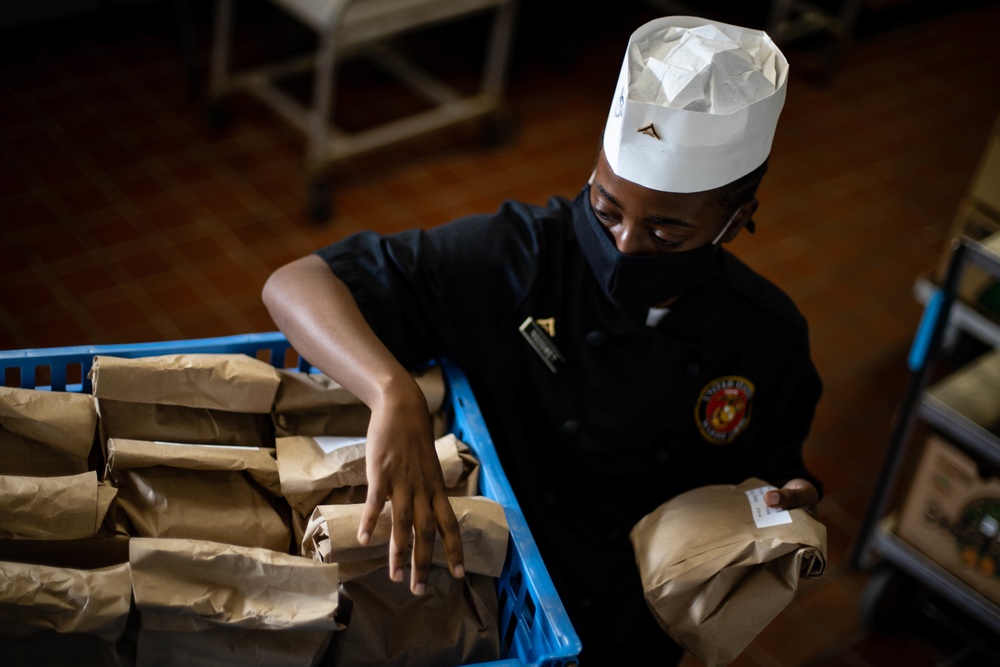 MCIPAC Food Service Specialists prepare thousands of meals for ROM Marines