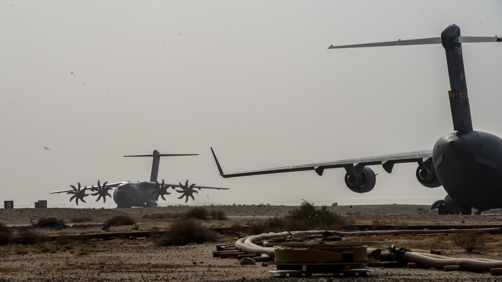 French Air Force arrive in Airbus A400M Atlas