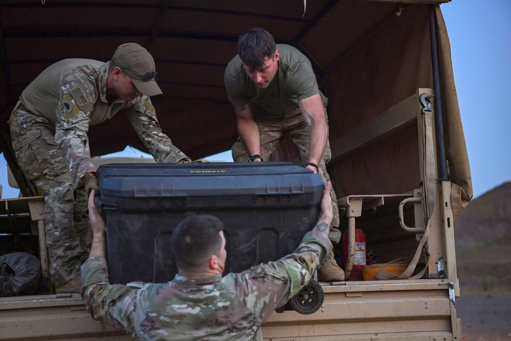 Task Force Guardian members train with sniper rifles