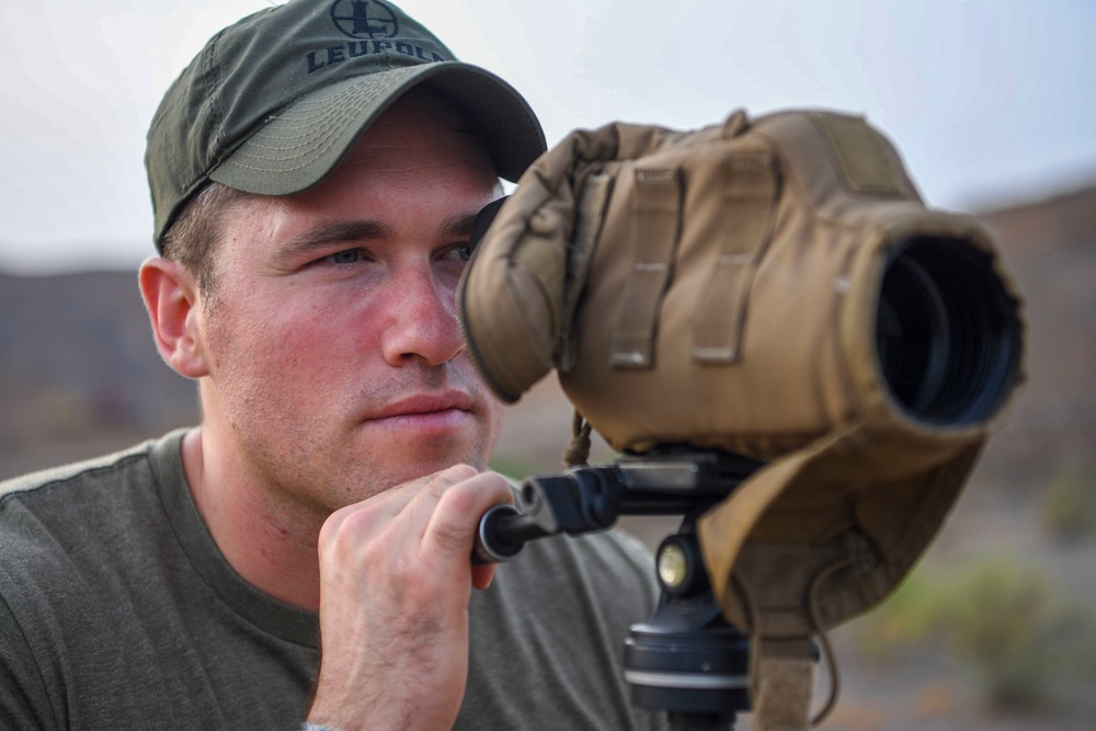 Task Force Guardian members train with sniper rifles