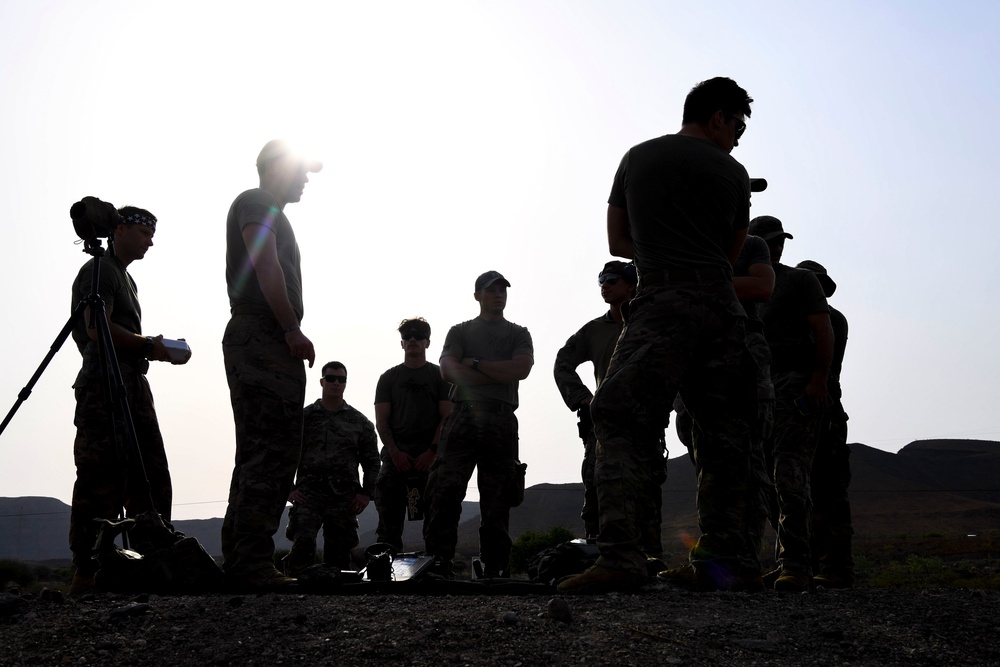 Task Force Guardian members train with sniper rifles