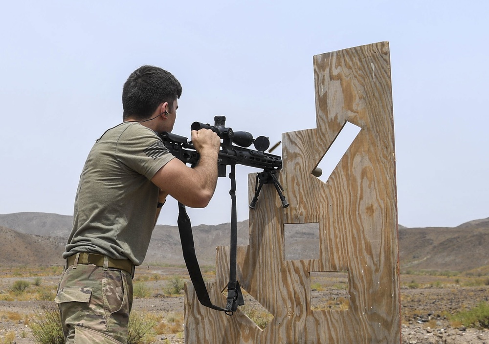 Task Force Guardian members train with sniper rifles