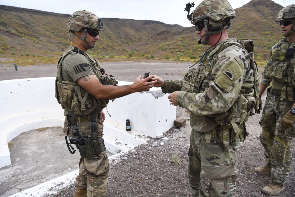 Task Force Guardian members train with live gernades