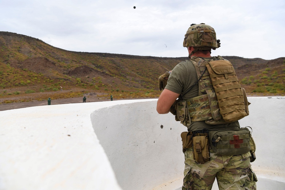 Task Force Guardian members train with live grenades