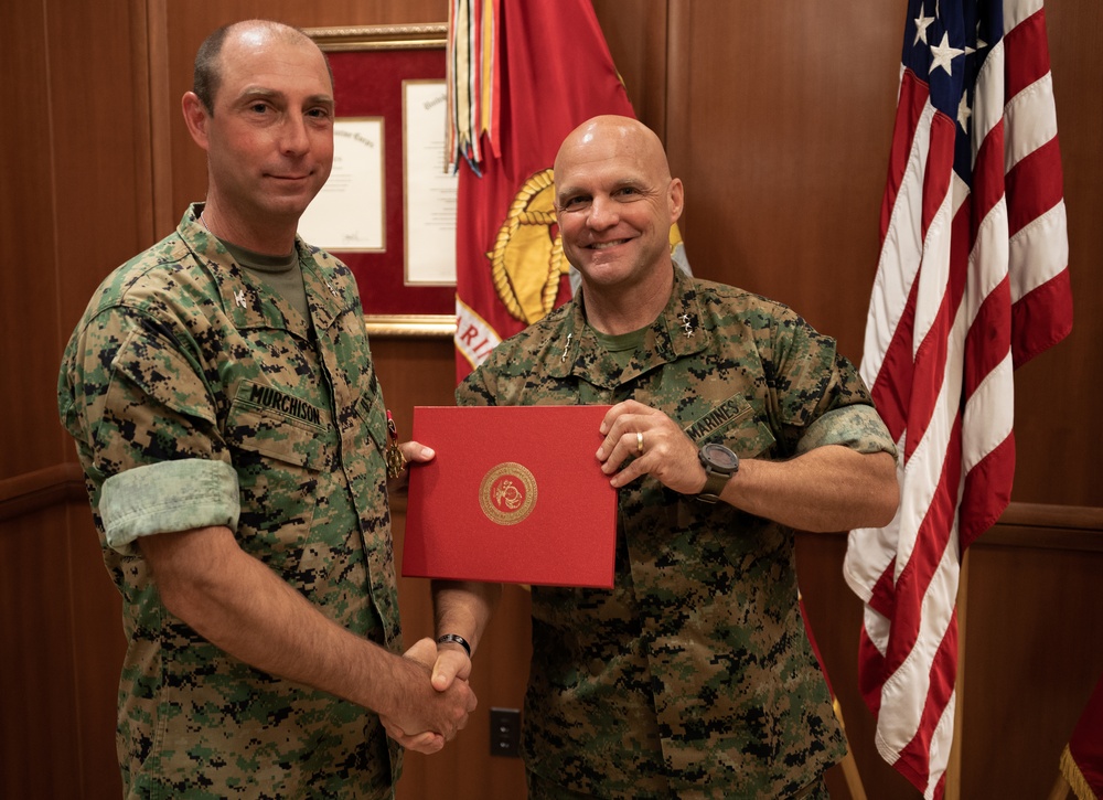 Col. Murchison Recieves LoM Medal