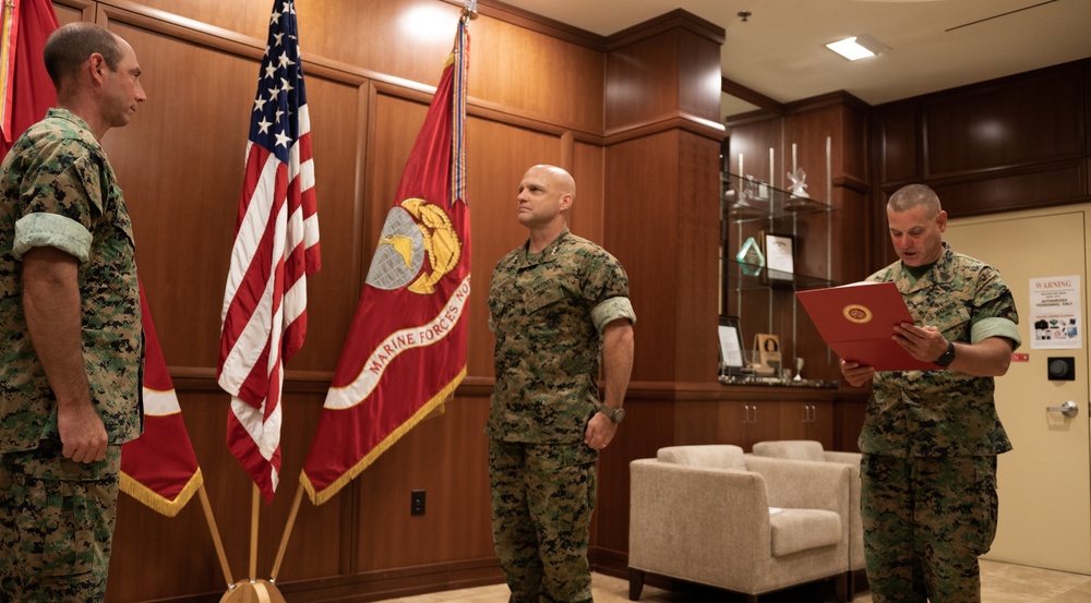 Col. Murchison Recieves LoM Medal