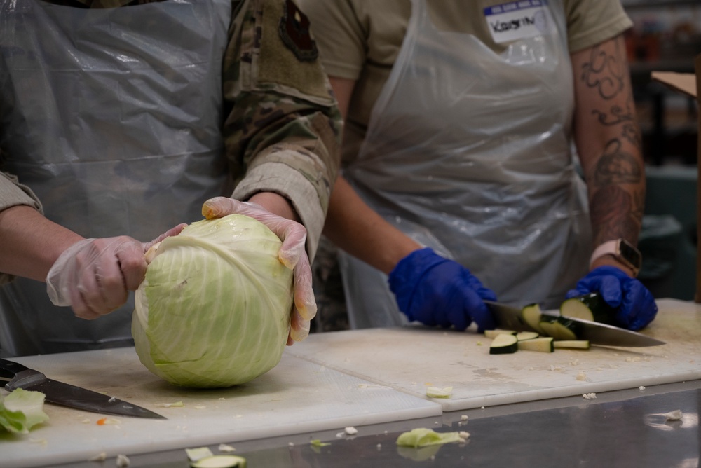 AZ National Guard help prepare meals for local homeless