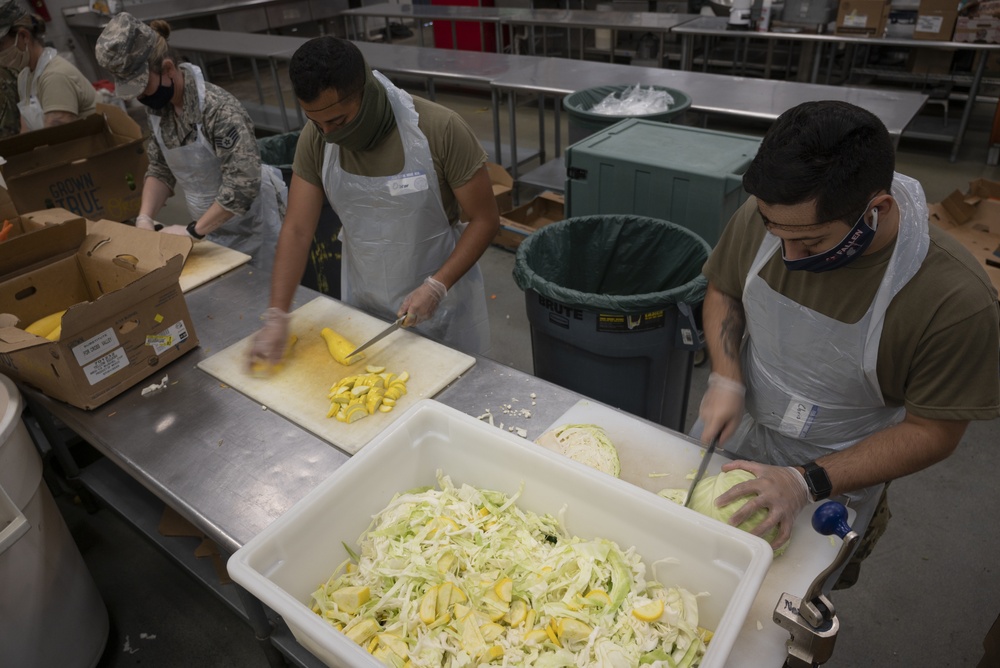 AZ National Guard help prepare meals for local homeless