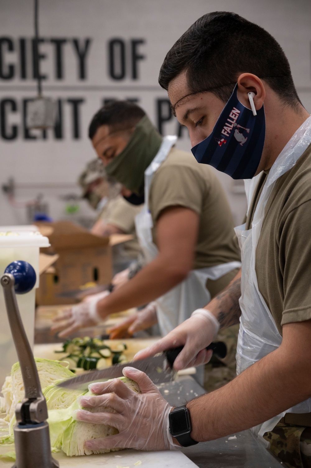 AZ National Guard help prepare meals for local homeless