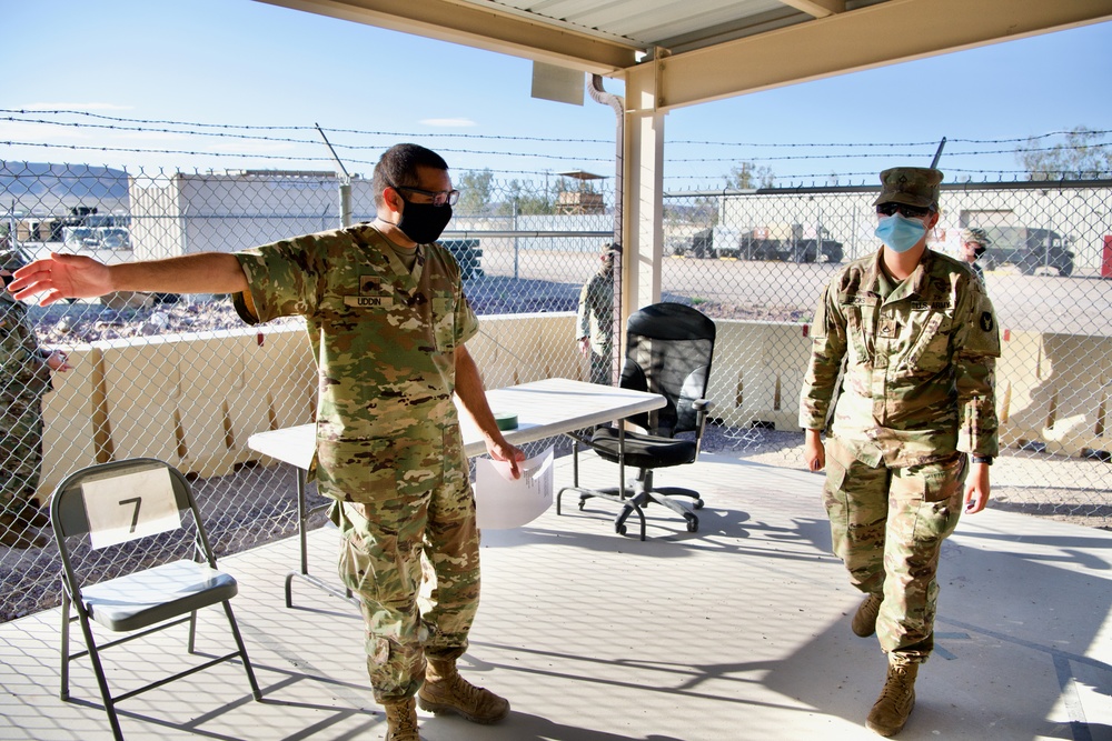 Minnesota Soldiers screen for COVID-19 at NTC